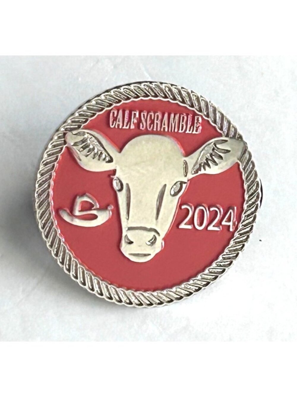 Houston Texas Livestock Rodeo Show Calf Scramble 2024 lapel Pin Western